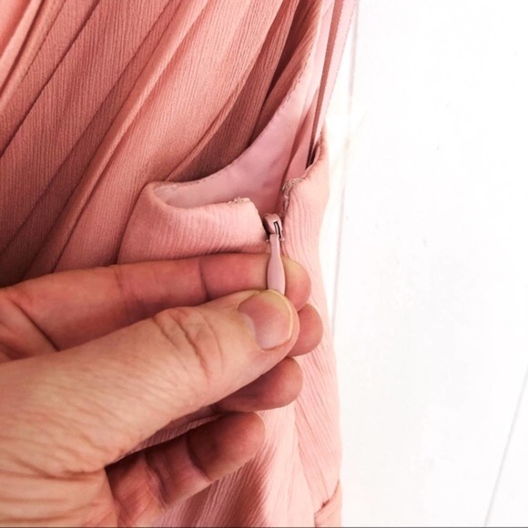 J. Crew Blush Pink Kylie Silk Chiffon One Shoulder Dress Women’s Size 8 - Picture 10 of 12